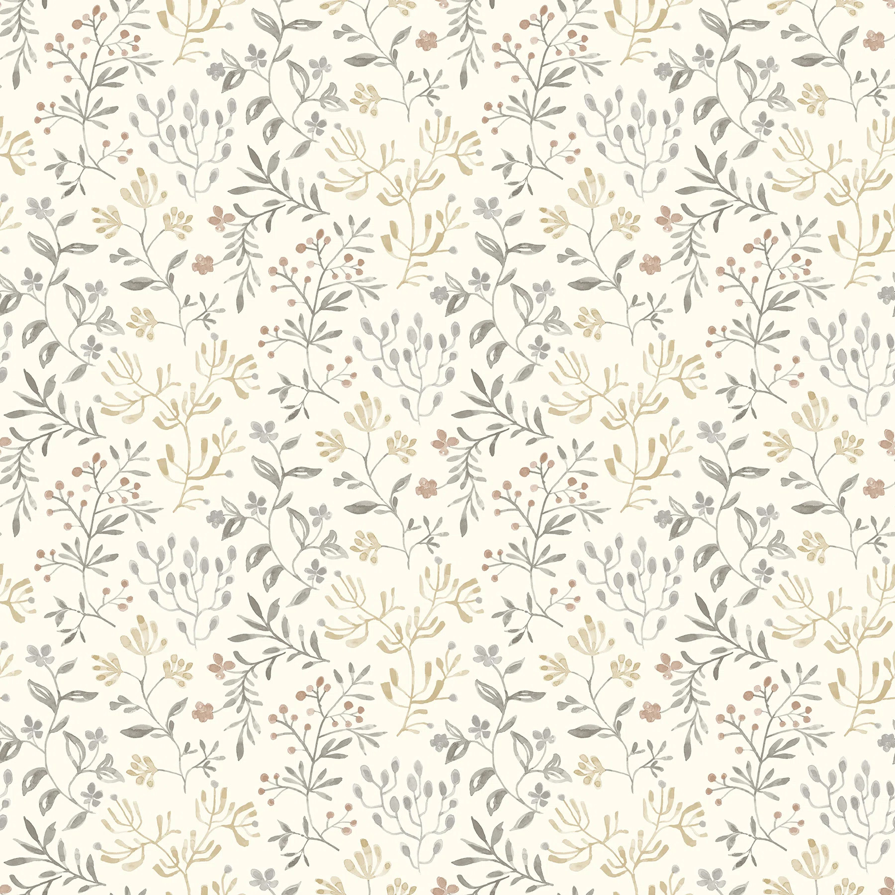Siren Prepasted Floral Wallpaper | Birch Lane