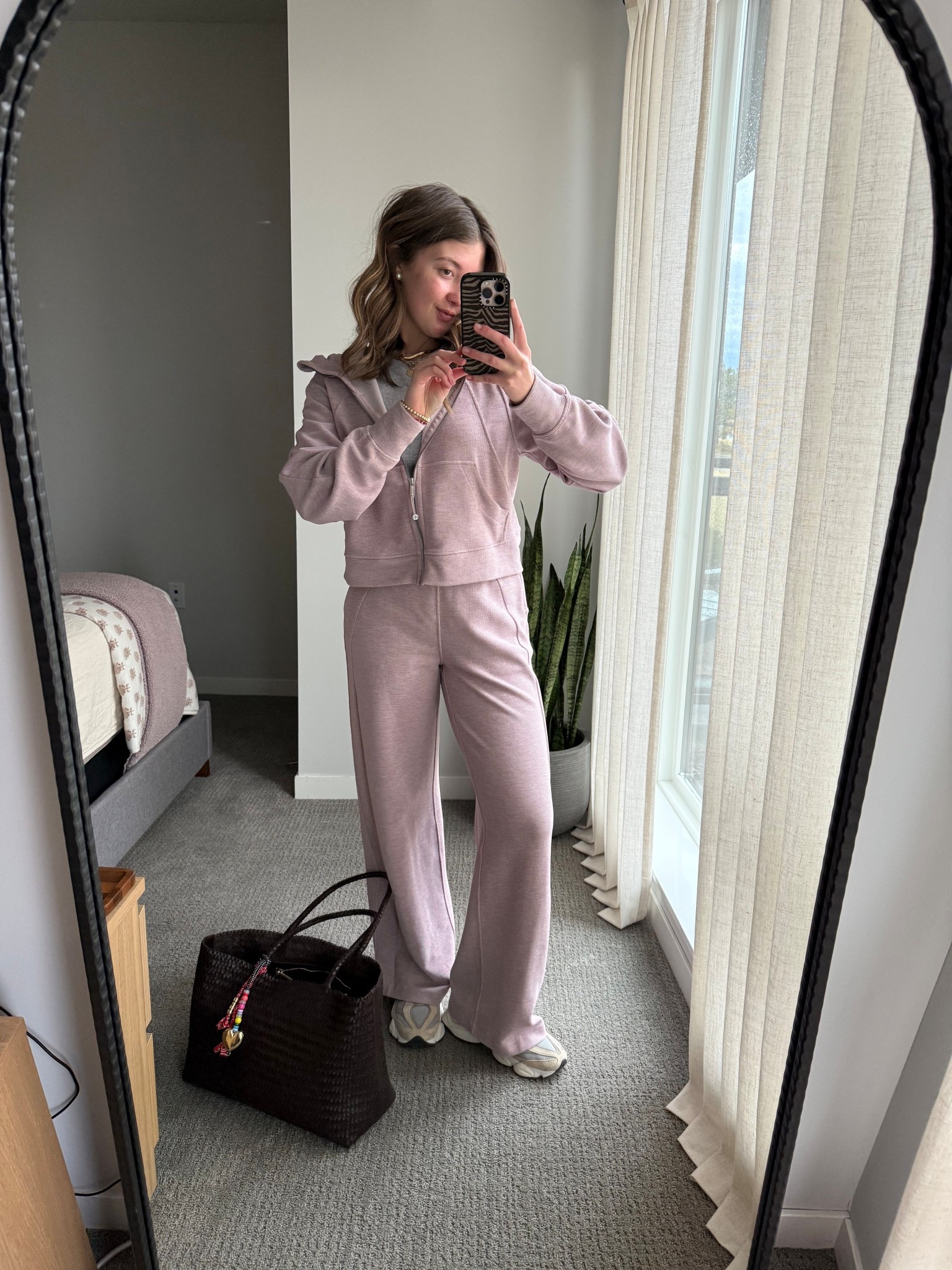 New lululemon waffle!!! 🧇 🧇 
Top: small
Hoodie: Xs/s
Pants: small (I sized up for length)
Shoes: 8.5
Bag charms are Baublebar

#LTKdayinmylife #LTKootd #LTKfitnessgoals