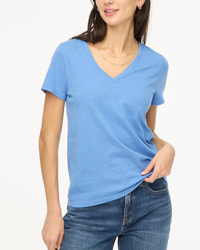 Short-sleeve vintage cotton V-neck tee | J.Crew Factory