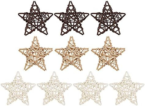 Zaofahua 10PCS Natural Vine Wood Rattan Ball Heart Stars Wedding Party Supplies Hanging Pendants ... | Amazon (US)