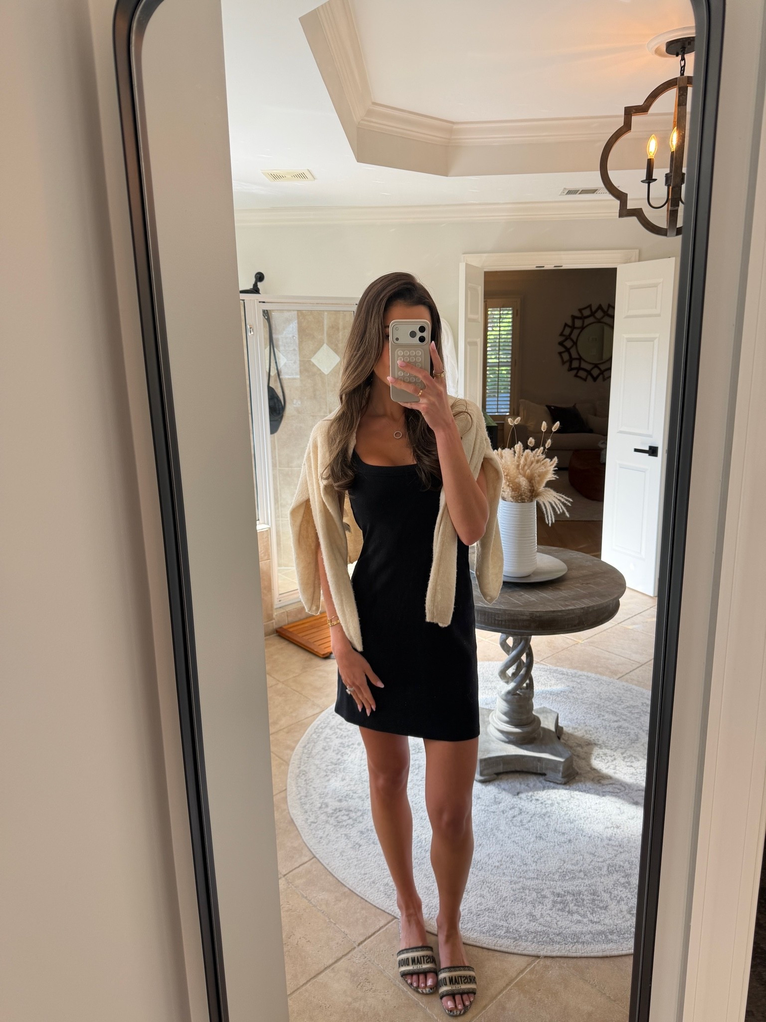My favorite every day little black dress from Abercrombie. It has a built-in bra. And I’m wearing a size small tall.

#LTKootd #LTKgrwm #LTKSaleAlert