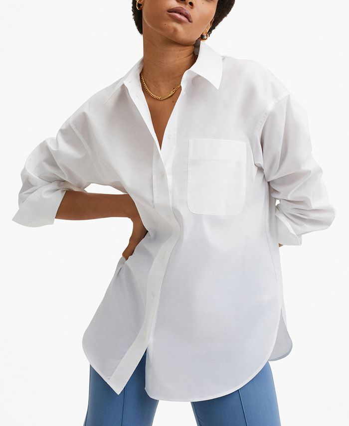 MANGO Women's Chest-Pocket Shirt & Reviews - Tops - Women - Macy's | Macys (US)