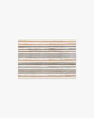 Elio Stripe Grey & Ivory Rug | Ruggable | Ruggable