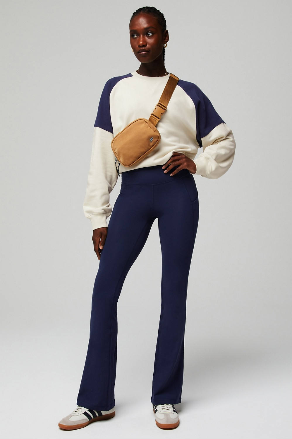 Oasis Pureluxe High-Waisted Pocket Kick Flare | Fabletics - North America