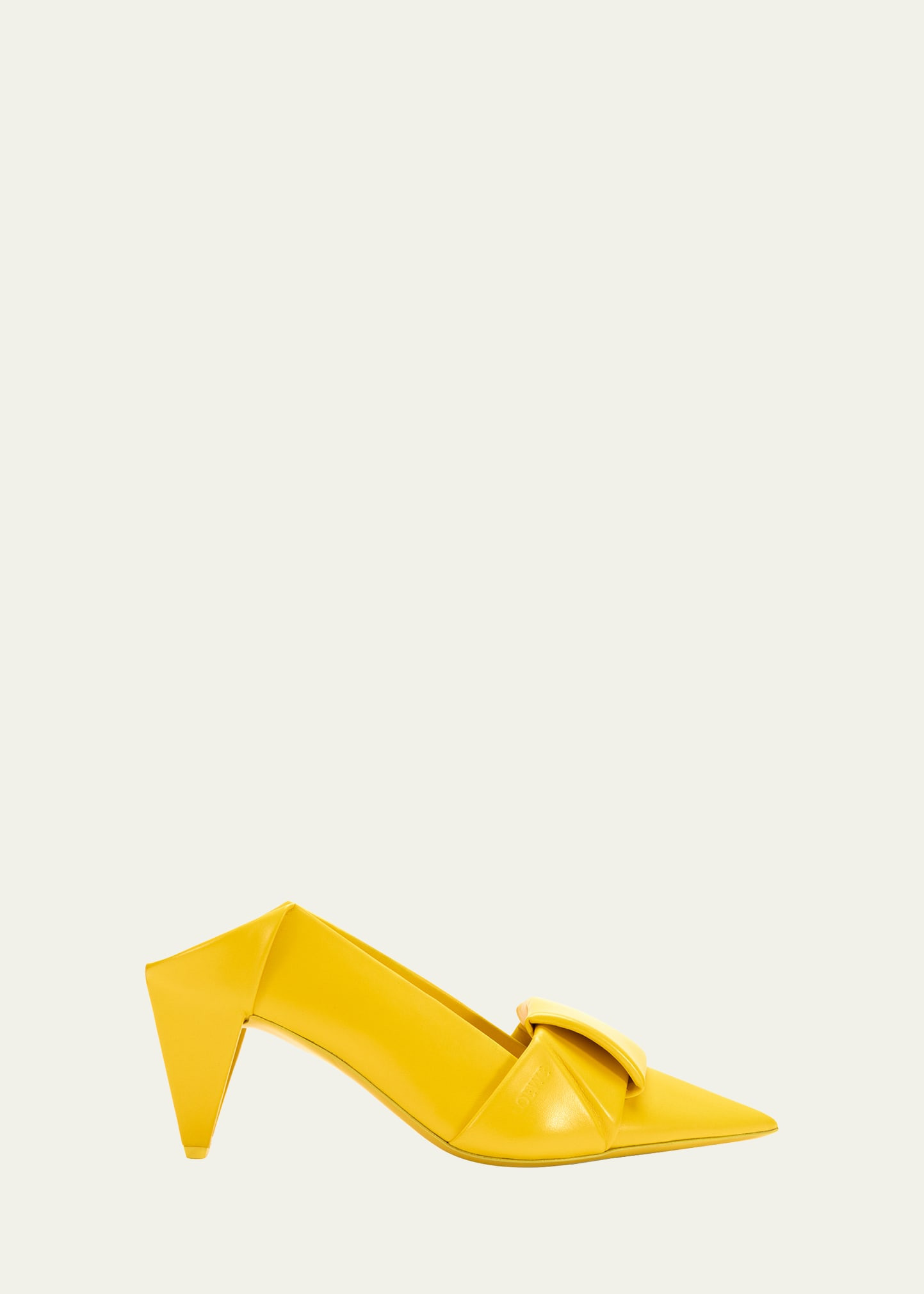 Loewe 70mm Origami Folded Leather Mule Pumps | Bergdorf Goodman