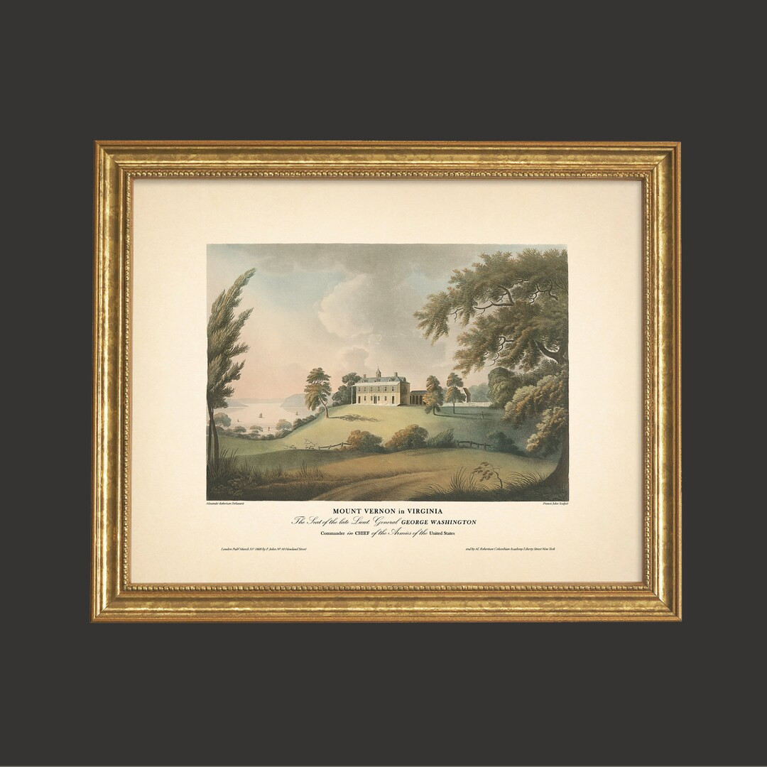 Mount Vernon in Virginia DIGITAL PRINTABLE 16x12'' and 10x8'' Print JPG File Wall Art Restored An... | Etsy (US)