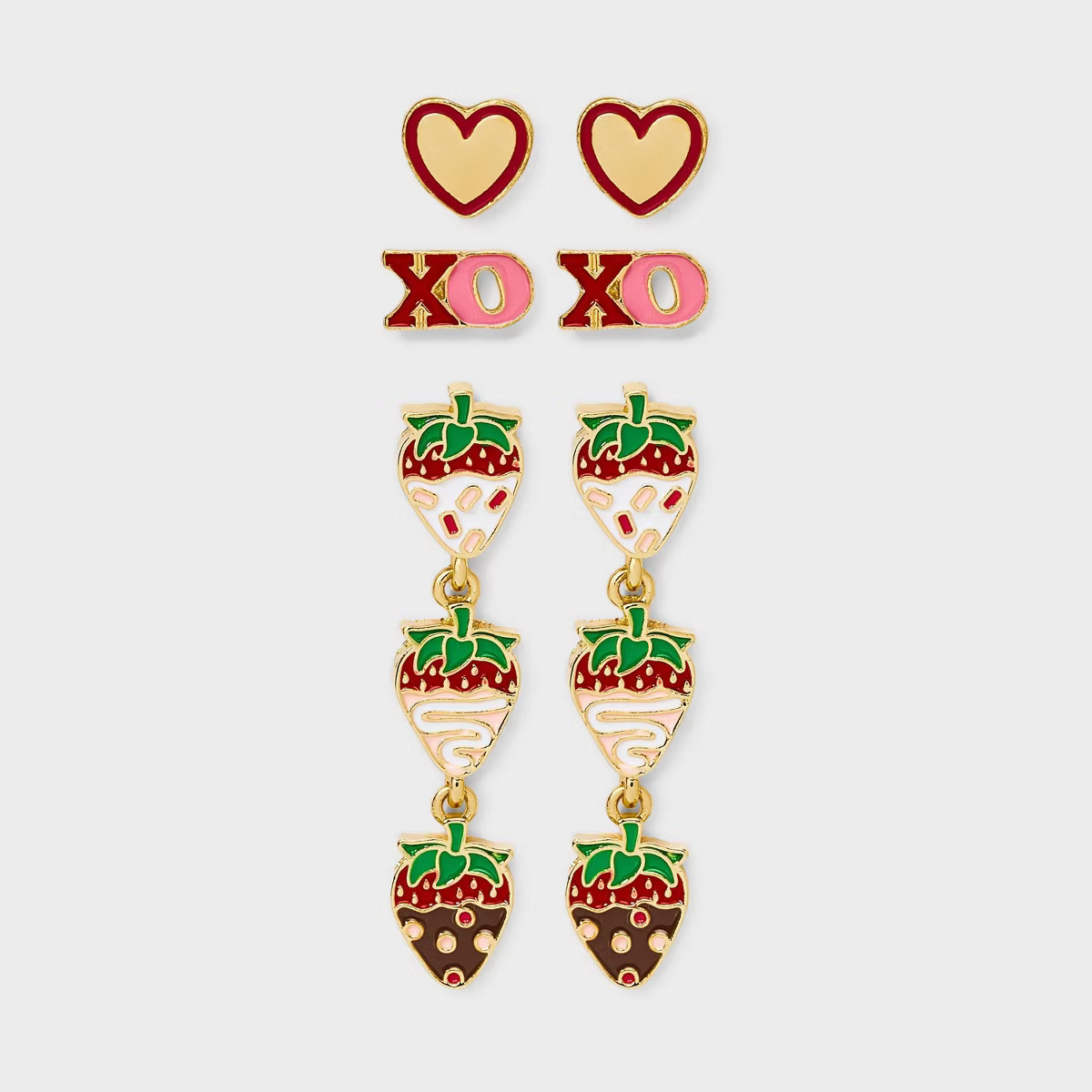 SUGARFIX by BaubleBar Date Night Essentials Earring Set 3pc - Gold | Target