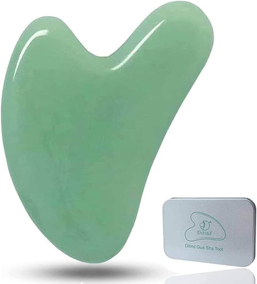 Ditind Gua Sha, Jade Stone Gua Sha Massage Tool, Guasha Tool for Face and Body Skin Massage. Gua ... | Amazon (US)