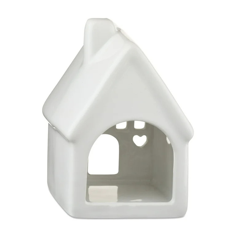 Ceramic House Tabletop Decoration, White, 4", Valentine's Day by Way To Celebrate | Walmart (US)