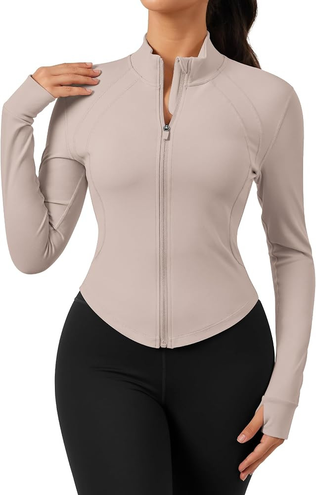 GYM RAINBOW Womens Zip Up Athletic Jacket Lightweight Contour Fit Gym Fitness Workout Jackets wit... | Amazon (US)