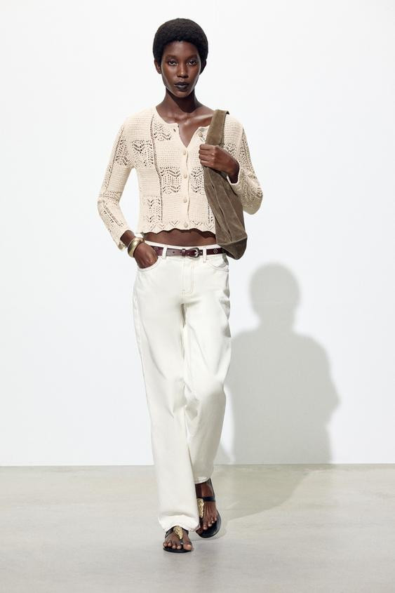 POINTELLE KNIT CARDIGAN | Zara US