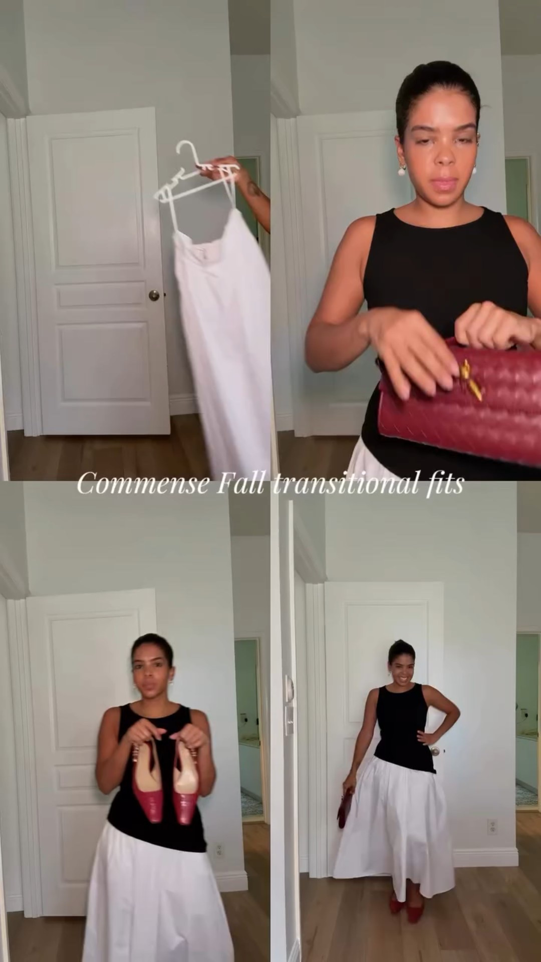 Transitional fits done right with @commense.official help! 🍂🤍

I paired this chic white skirt with an asymmetrical top and finished the look with a burgundy clutch (also Commense).

To pull it all together, I added my @michaelkors burgundy flats for the perfect pop. Effortless, versatile, and fall-ready ✨

#commense #commensefashion #fashion #style #fit #ootd #fall