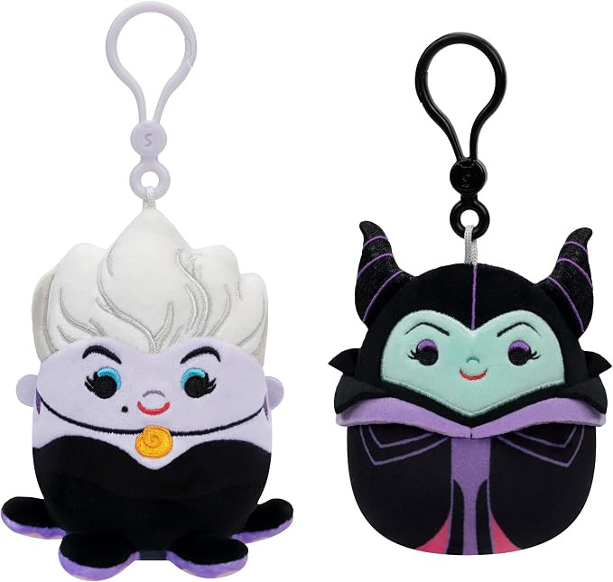 Squishmallows Original 3.5in Disney Maleficent and Ursula Clip 2-Pack – Official Jazwares Plush | Amazon (US)