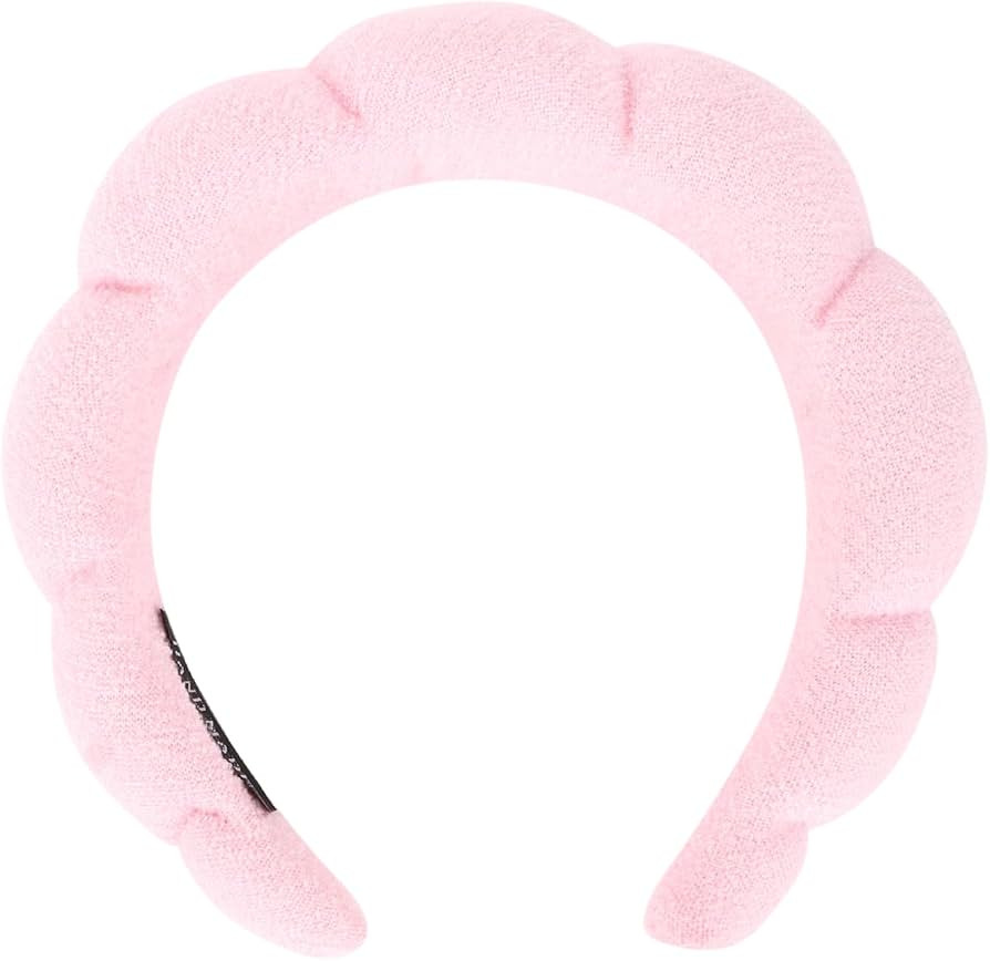 Pink Spa Headbands for Women and Girls - Terry Cloth for Washing Face, Makeup Removal, Shower, an... | Amazon (US)
