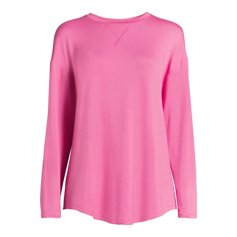 Time and Tru Women's Relaxed Fit Super Soft Knit Tunic Top, Sizes XS-XXXL | Walmart (US)