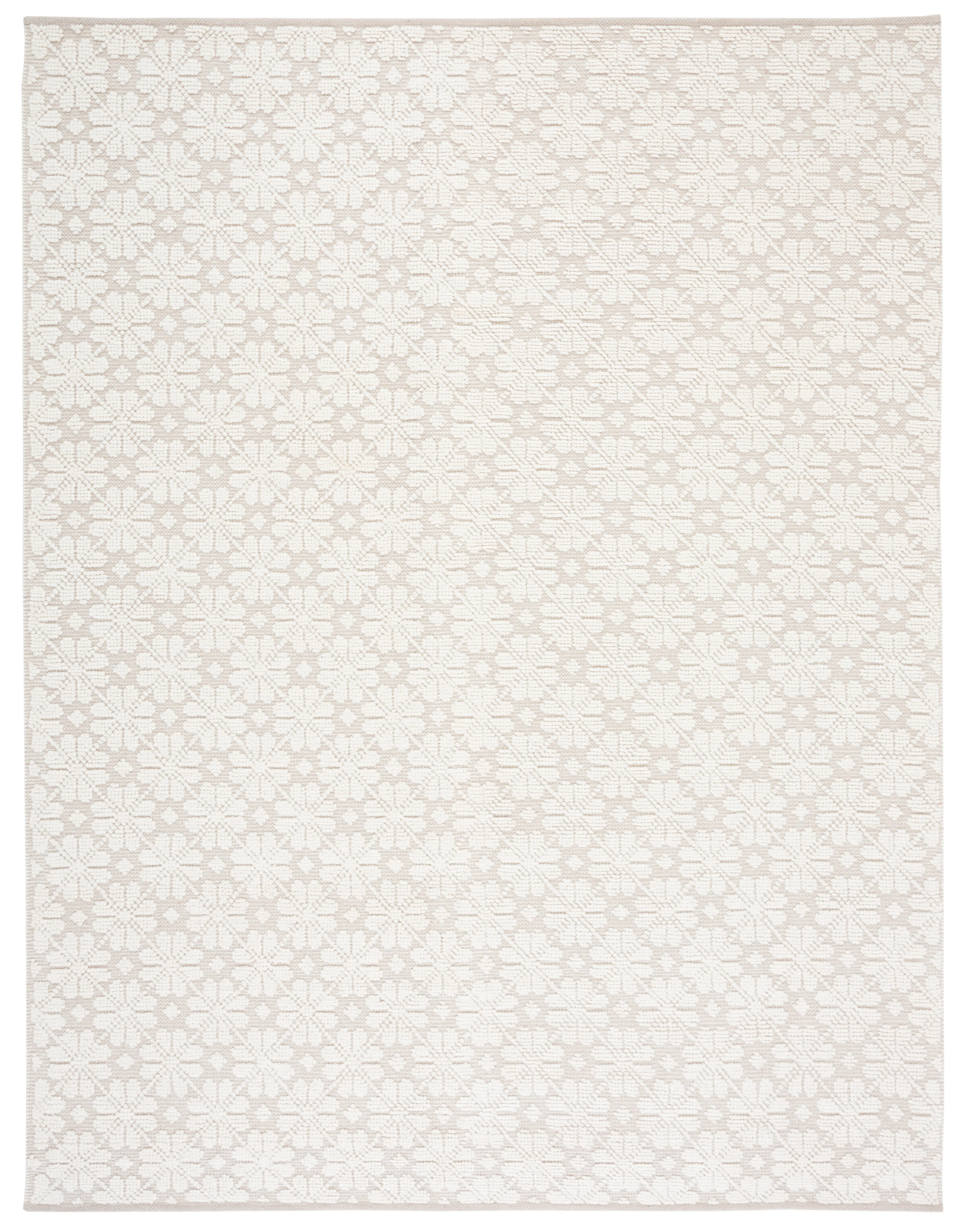 Vermont Hand Woven Wool/Cotton Geometric Rug in Ivory | Wayfair North America