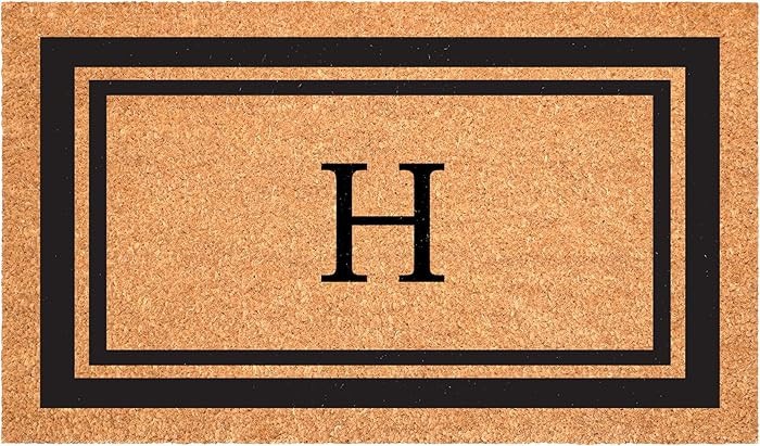Calloway Mills 152962436H Black Border 24" x 36" Monogram Doormat, (Letter H) | Amazon (US)