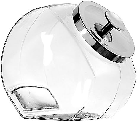 Anchor Hocking 1-Gallon Penny Candy Glass Jar with Lid, Chrome, Set of 2 | Amazon (US)