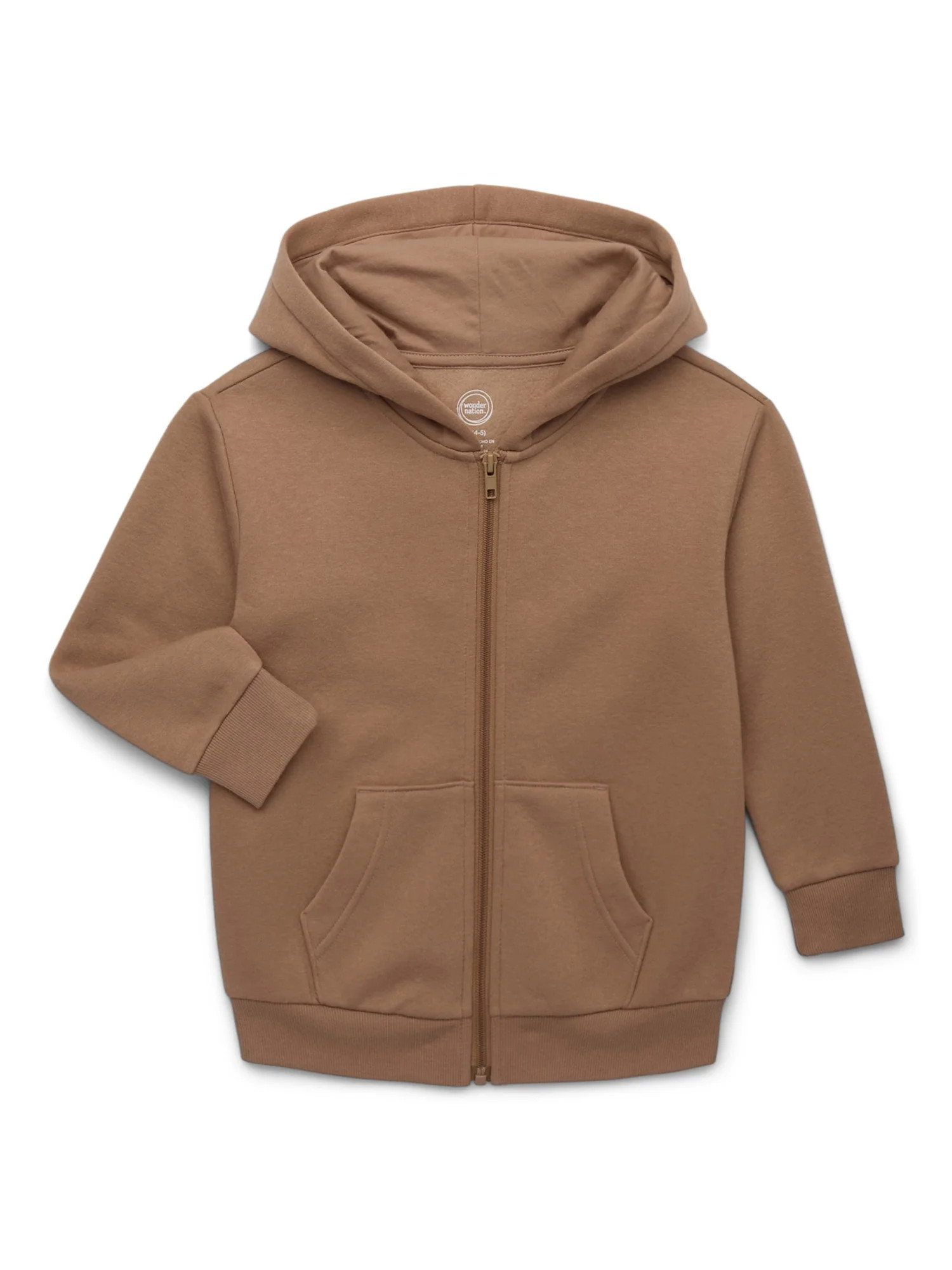 Wonder Nation Kids Unisex Fleece Full Zip Hoodie, Sizes 4-18 & Husky | Walmart (US)