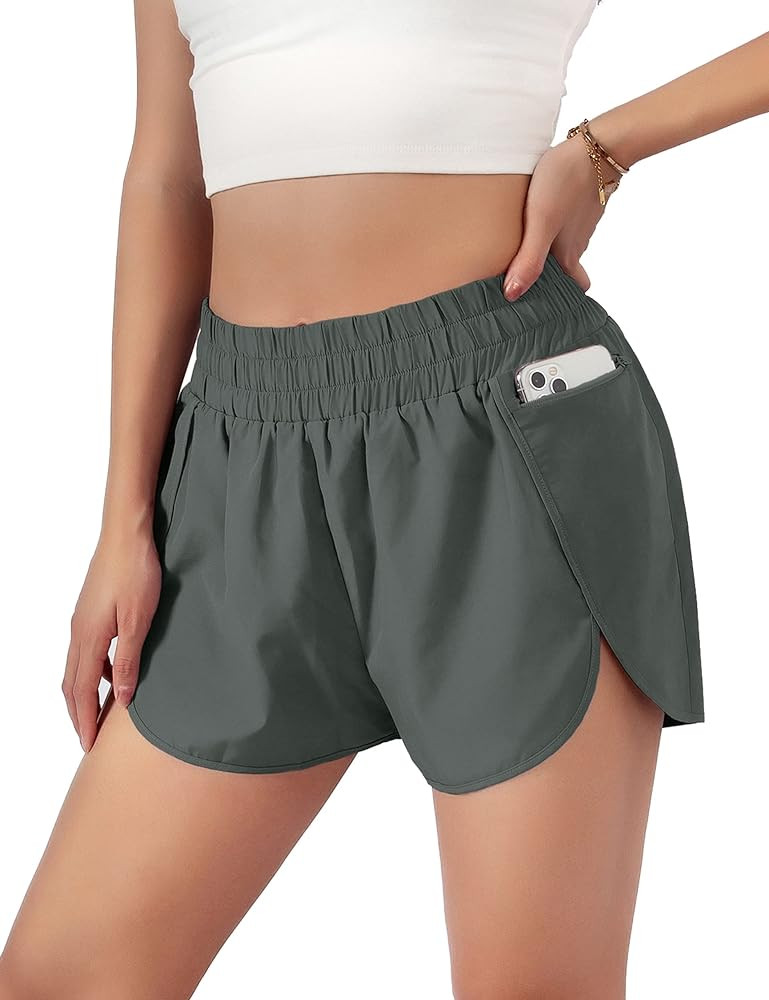 Blooming Jelly Women's Quick-Dry Running Shorts Workout Sport Layer Active Shorts with Pockets 1.... | Amazon (US)