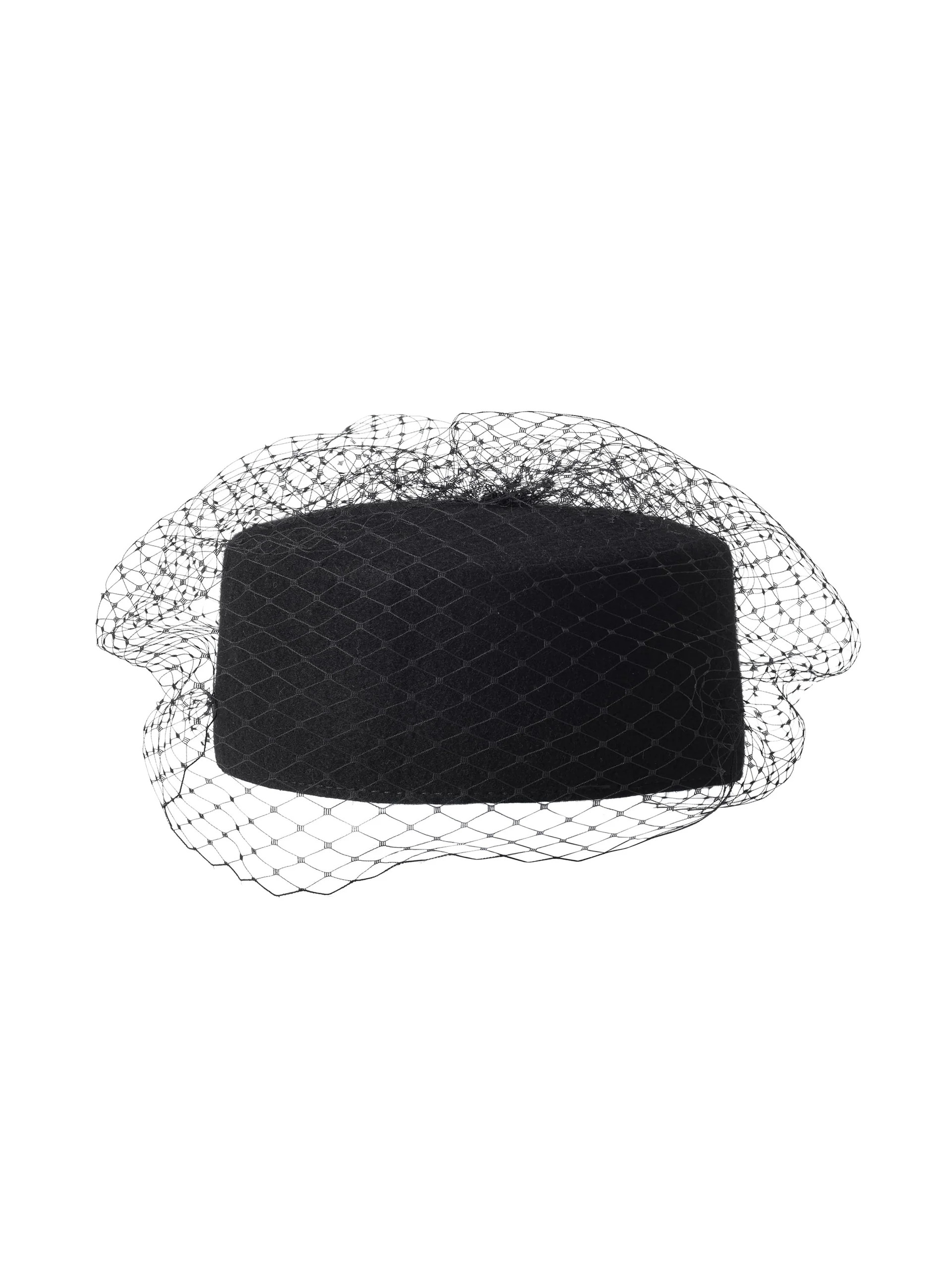 Anstine Pillbox Hat in Black | L'AGENCE | L'Agence