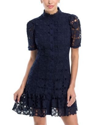 Floral Lace Mock Neck Mini Dress -Exclusive | Bloomingdale's (US)