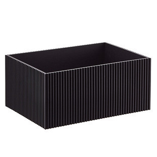 The Container Store® Artisan Linear Bamboo Bin Black | The Container Store