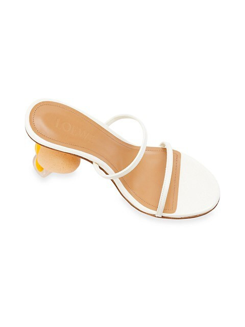 Broken-Egg High-Heel Leather Sandals | Saks Fifth Avenue (CA)