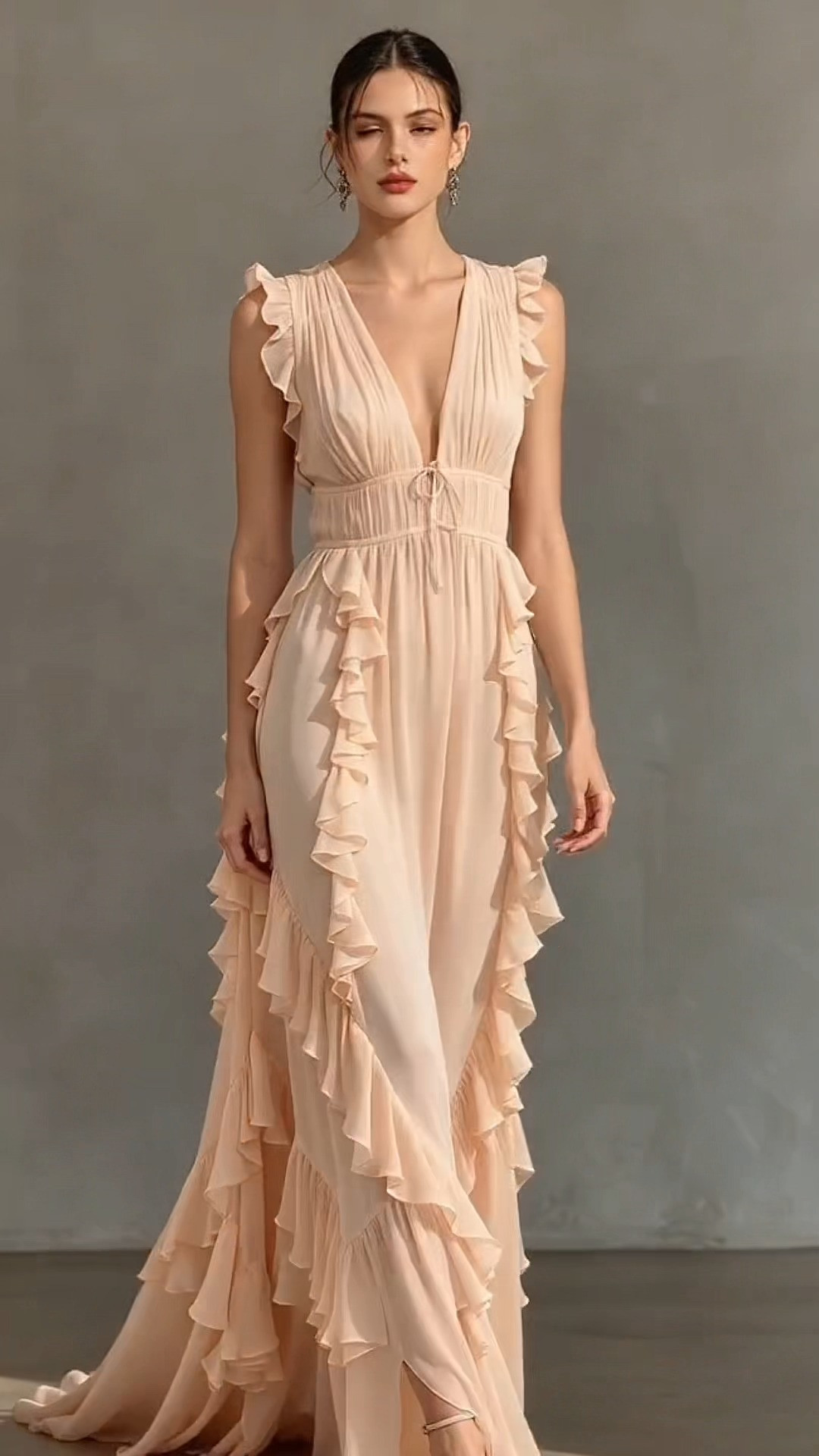 Romantic Blush Maxi Dress You Need This Season

#ChiffonMaxiDress #RomanticDress #EventDress #RuffledDress #FallFormal 

 #LTKootd #LTKOver40 #LTKWedding