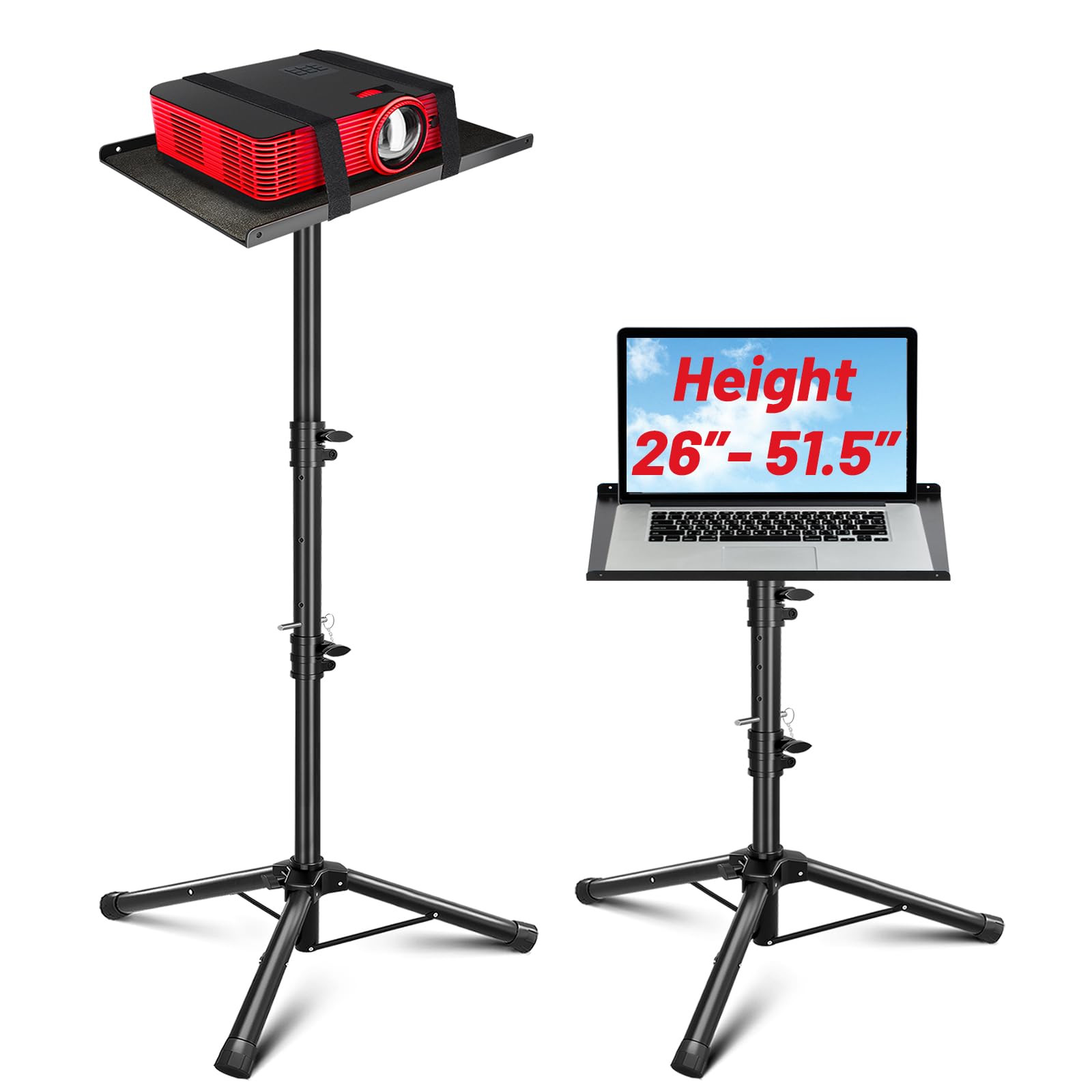 CAHAYA Projector Stand Tripod Adjustable - Stable for Tablets & Phones & Book Height 26" to 51.5"... | Amazon (US)