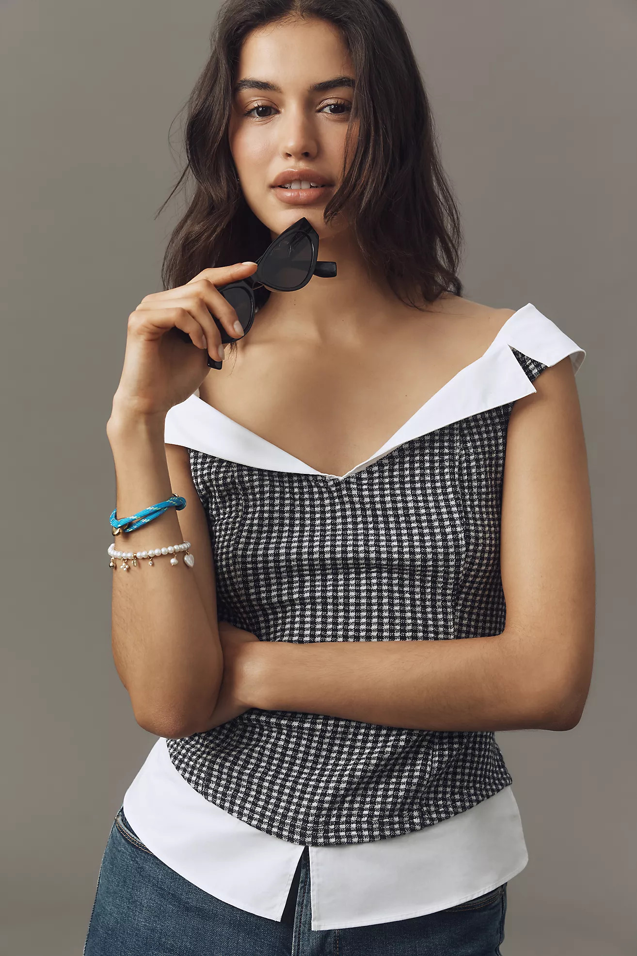 Maeve Twofer Off-Shoulder Top | Anthropologie (US)