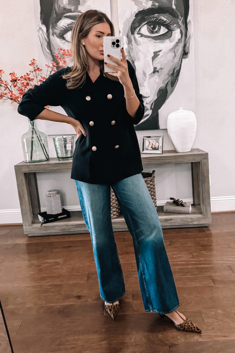 Sweater blazer on sale, wearing size medium. Would also be cute over a pleated leather skirt 

#LTKSeasonal #LTKSaleAlert