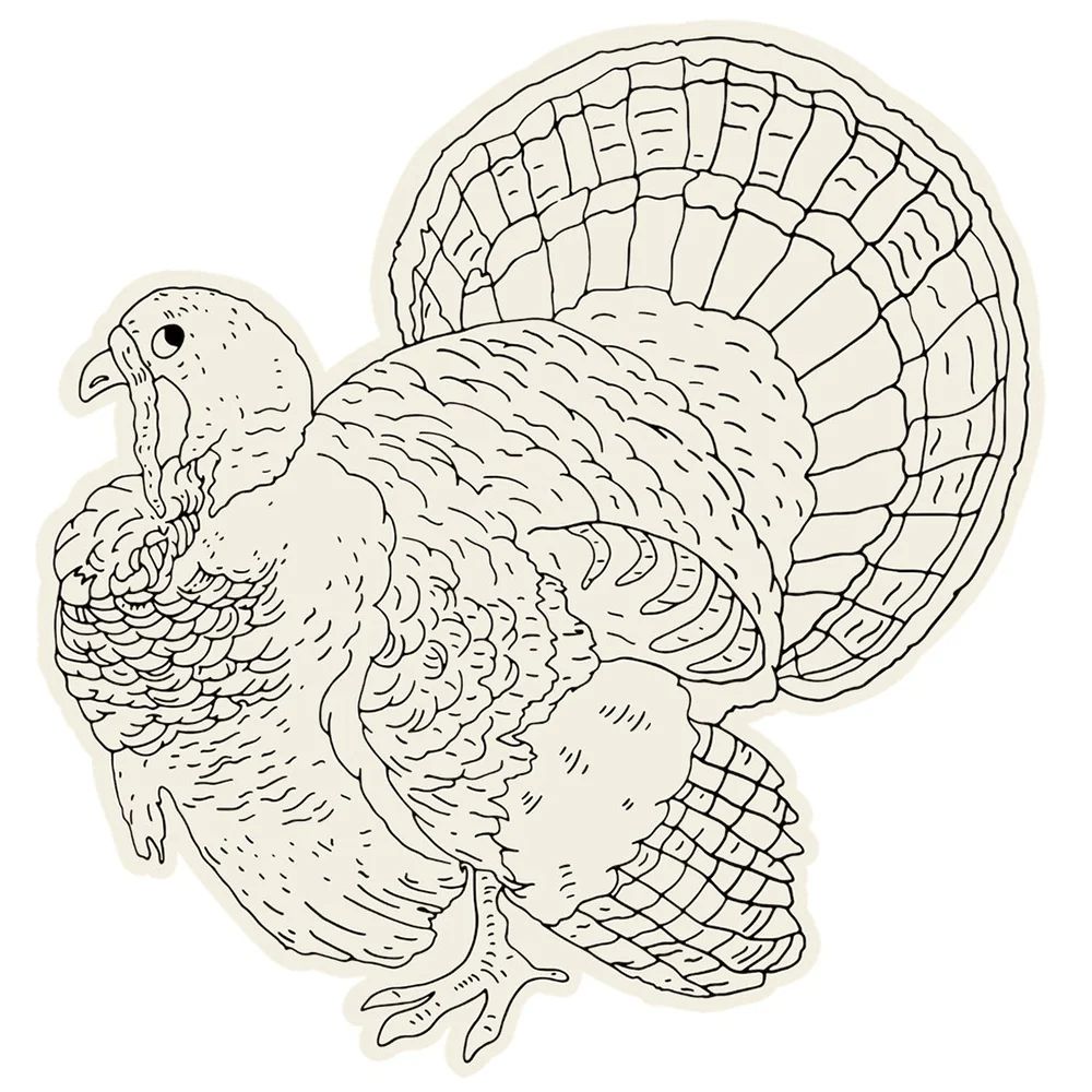 Die-Cut Turkey Coloring Placemats | Shop Sweet Lulu