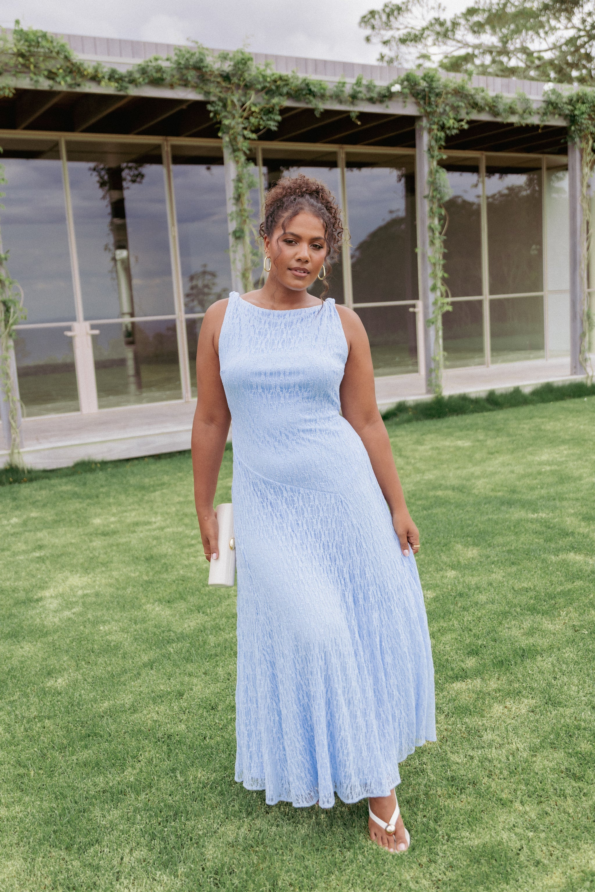 Kirsten Lace Maxi Dress - Cornflower Blue | Petal & Pup (US)