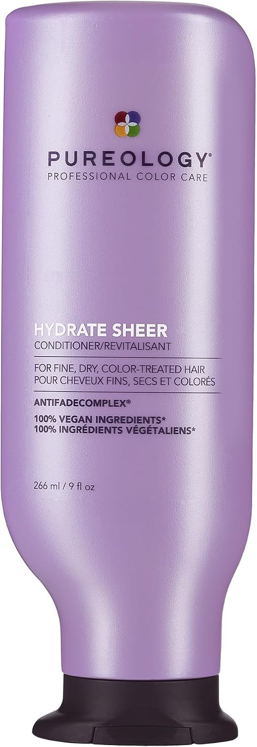 Pureology | Hydrate Sheer | Moisturising Conditioner, For Fine, Colour Treated Hair, Vegan | Amazon (UK)