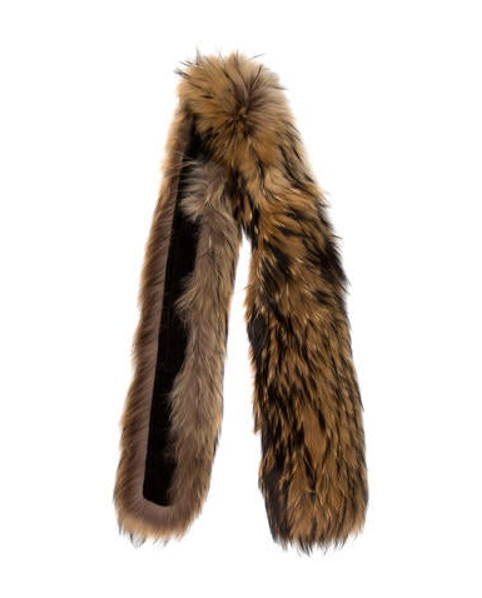 Fur Scarf Brown | The RealReal