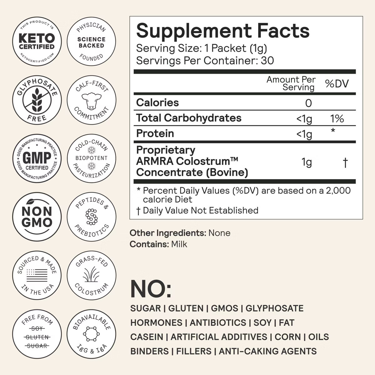 ARMRA Colostrum Powder Travel Packs - Unflavored - 1oz/30ct | Target