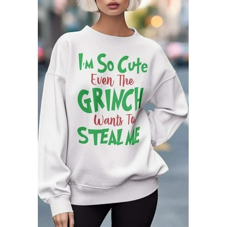 The Grinch Christmas Graphic Sweatshirt | Walmart (US)