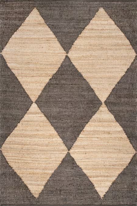 Black Jute Harlequin Trellis Area Rug | Rugs USA