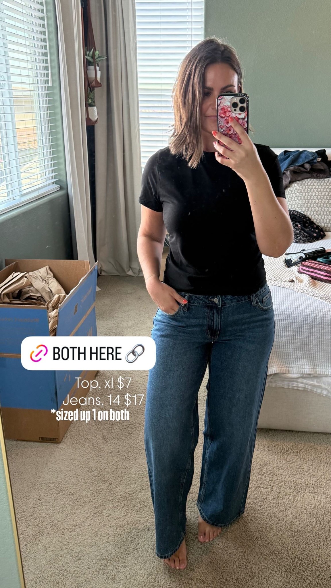 Top, xl $7
Jeans, 14 $17 *sized up 1 on both