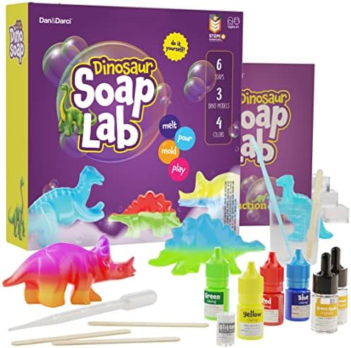 Dino Soap Making Kit for Kids - Dinosaur Science Kits for Kids All Ages - STEM Activity DIY Craft... | Amazon (US)