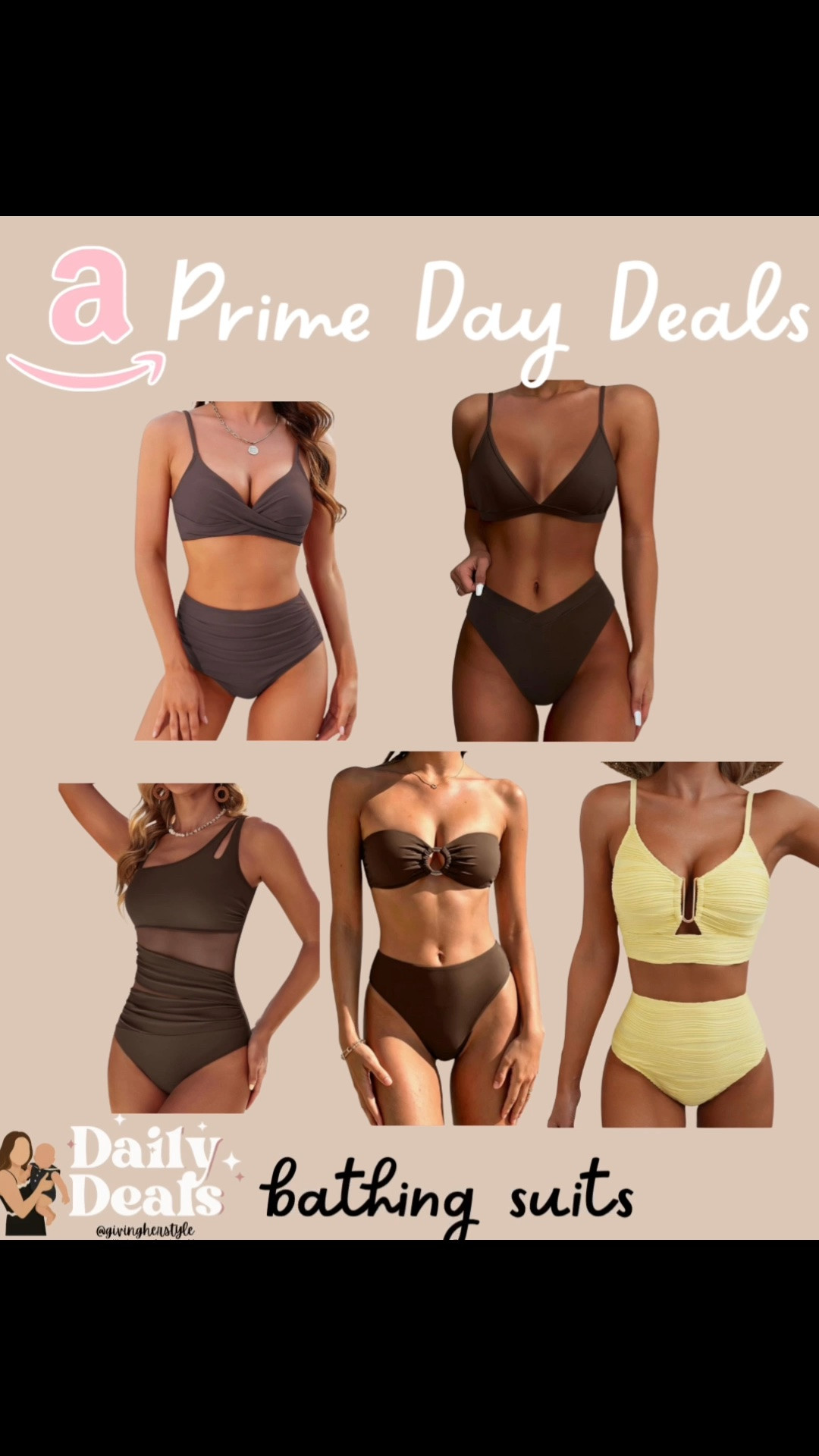 Bathing suits on an Amazon prime day deal 

Amazon prime day 2026, prime day deals, Amazon sale, Amazon deals, swimsuit, bathing suit, bikini, summer, travel, resort wear, cruise, beach, pool, brown swimsuit

#LTKSaleAlert #LTKSwim #LTKTravel