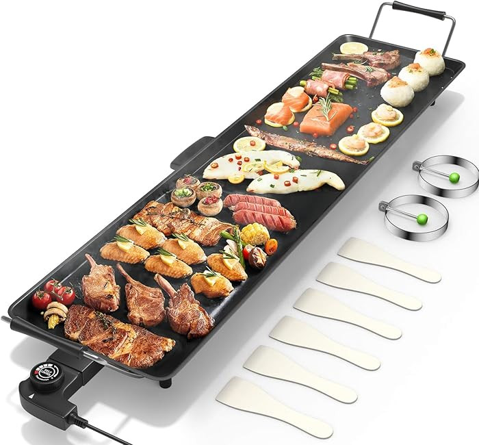 Costzon 35" Electric Griddle, 2000W Nonstick Extra Large Griddle, Long Table Top Grill w/5-Level ... | Amazon (US)