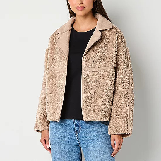 a.n.a Faux Shearling Midweight Coat | JCPenney