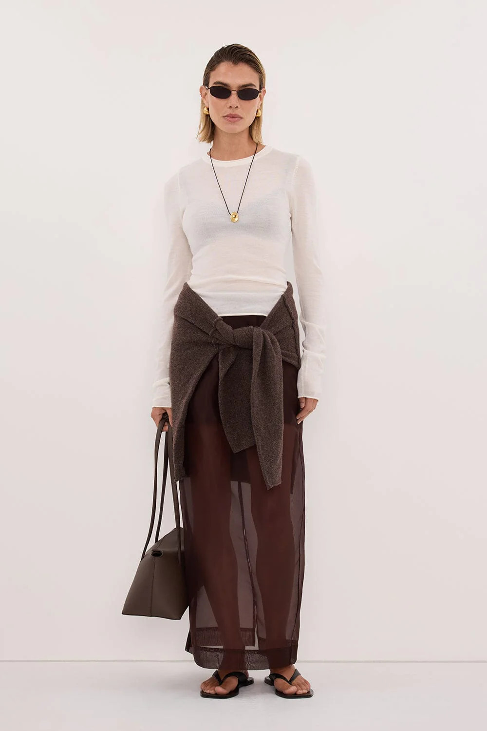 DUKE OFF WHITE SLEEVED MERINO TOP | DISSH