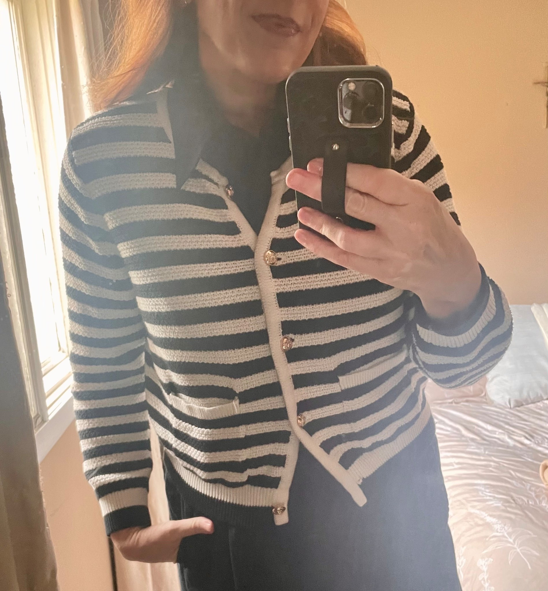 Found similar to my Amazon cardigan and faux black collar!

#LTKOver40 #LTKSaleAlert