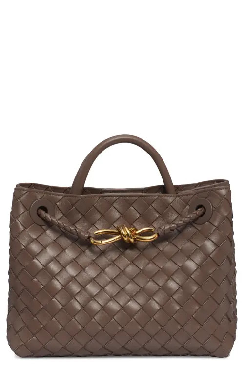 Bottega Veneta Small Andiamo Intrecciato Leather Shoulder Bag in 2565 Ta Gr-M Brass-Ta Gr at Nordstr | Nordstrom