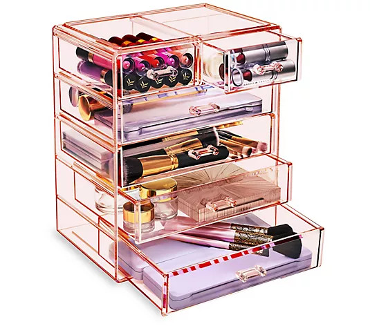Sorbus Makeup and Jewelry Storage Case with 6 Drawers - QVC.com | QVC