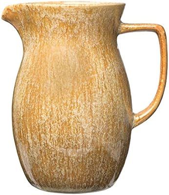 Creative Co-op Mustard Stoneware Pitcher | Amazon (US)