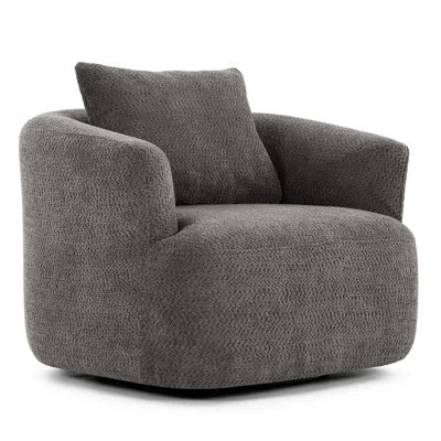 360° Swivel Chair, 38.2" Accent Chair Sofa, Upholstered Swivel Barrel Sofa Chair with a Throw Pillow for Living Room, Bedroom, Office and Hotel | Wayfair North America
